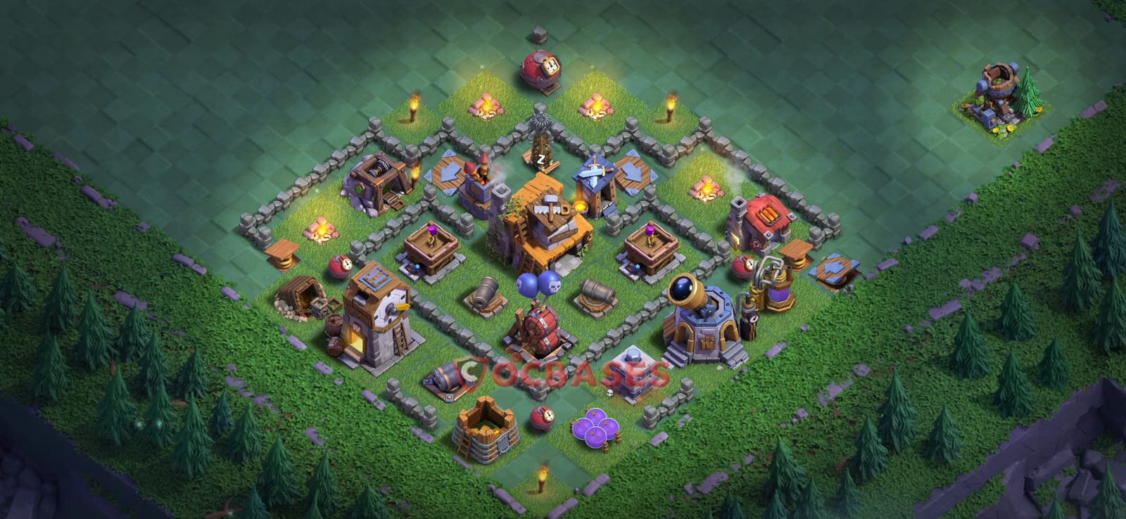BH4 Anti 3 star Layout 8 - #symmetric, #anti 2 stars base layout with copy link for Clash of Clans 2026
