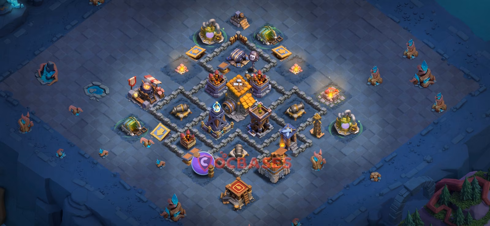 BH9 Hybrid Layout 6 - #hybrid, #anti 3 stars base layout with copy link for Clash of Clans 2026
