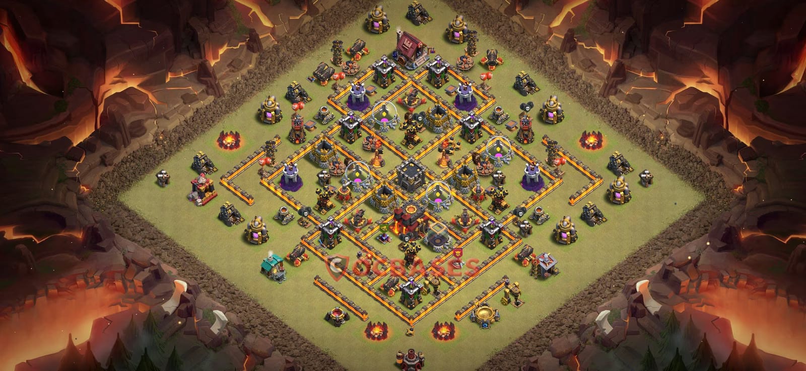 TH10 War Layout 19 -  base layout with copy link