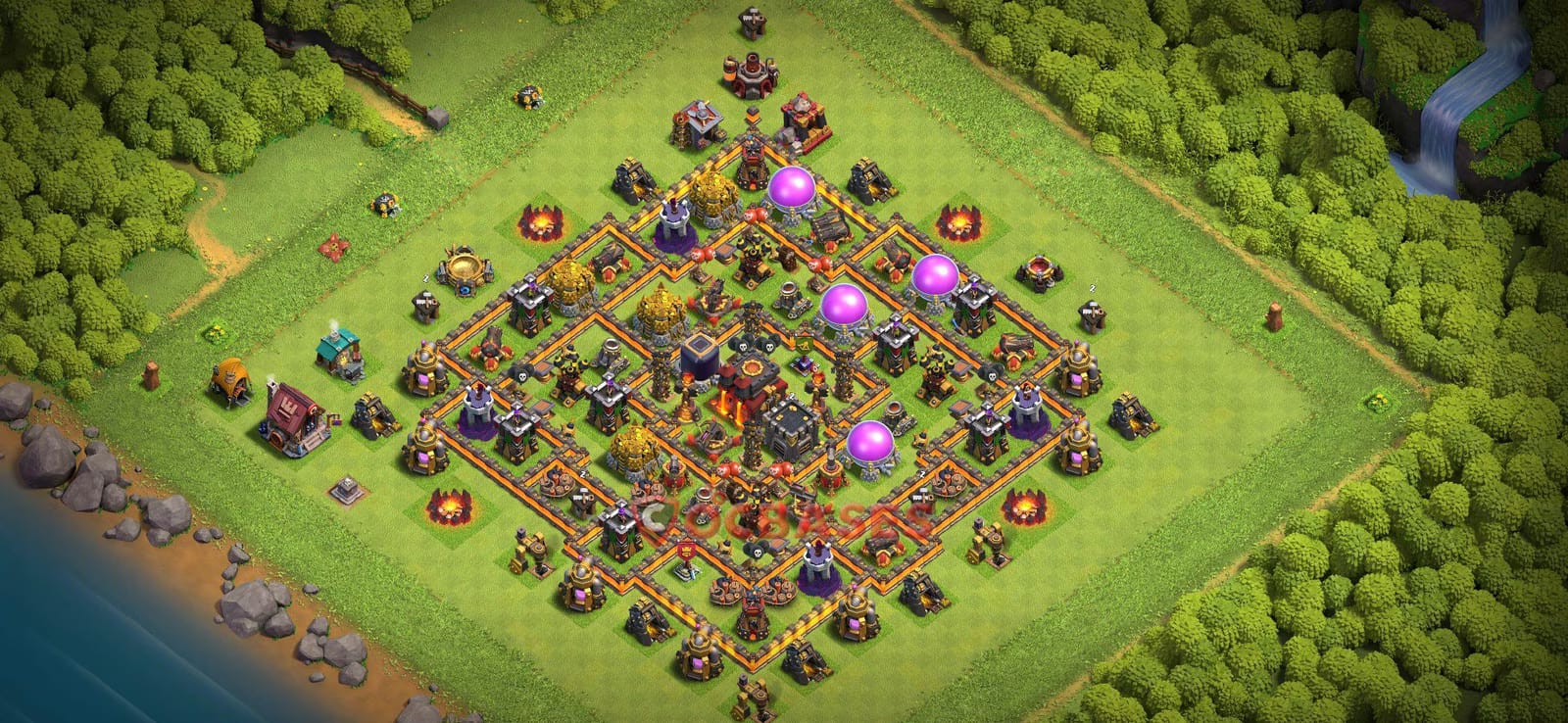 TH10 War Layout 25 -  base layout with copy link