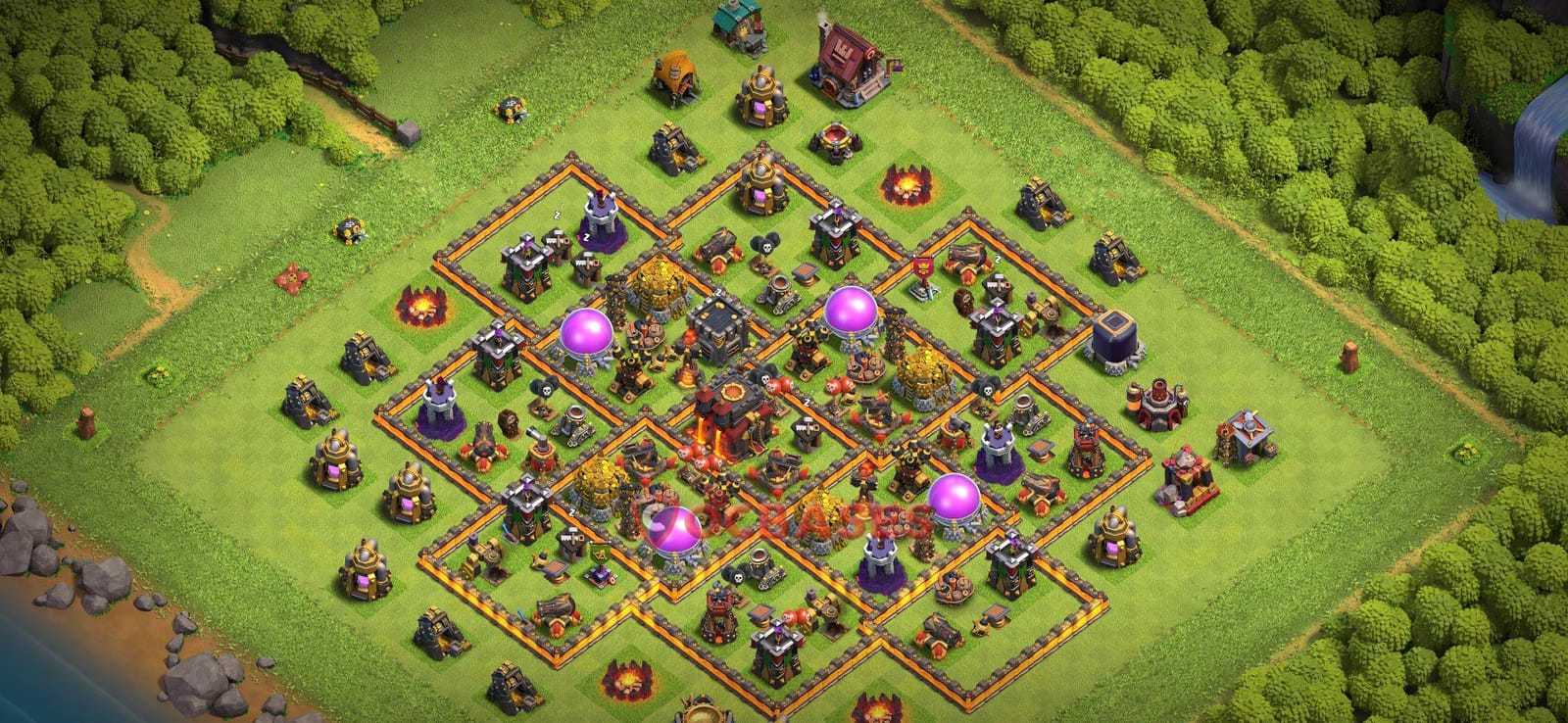TH10 War Layout 28 -  base layout with copy link
