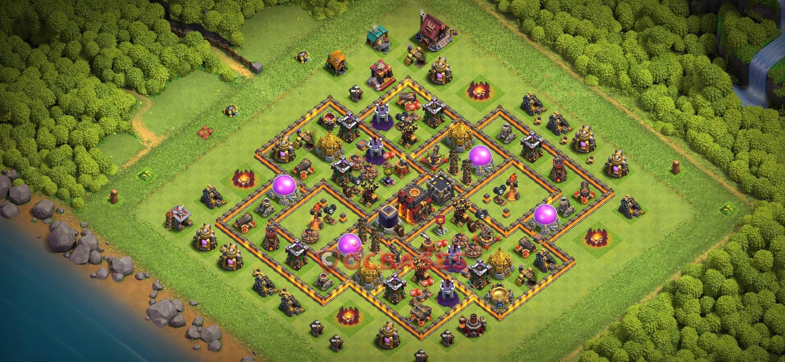 TH10 War Layout 29 -  base layout with copy link