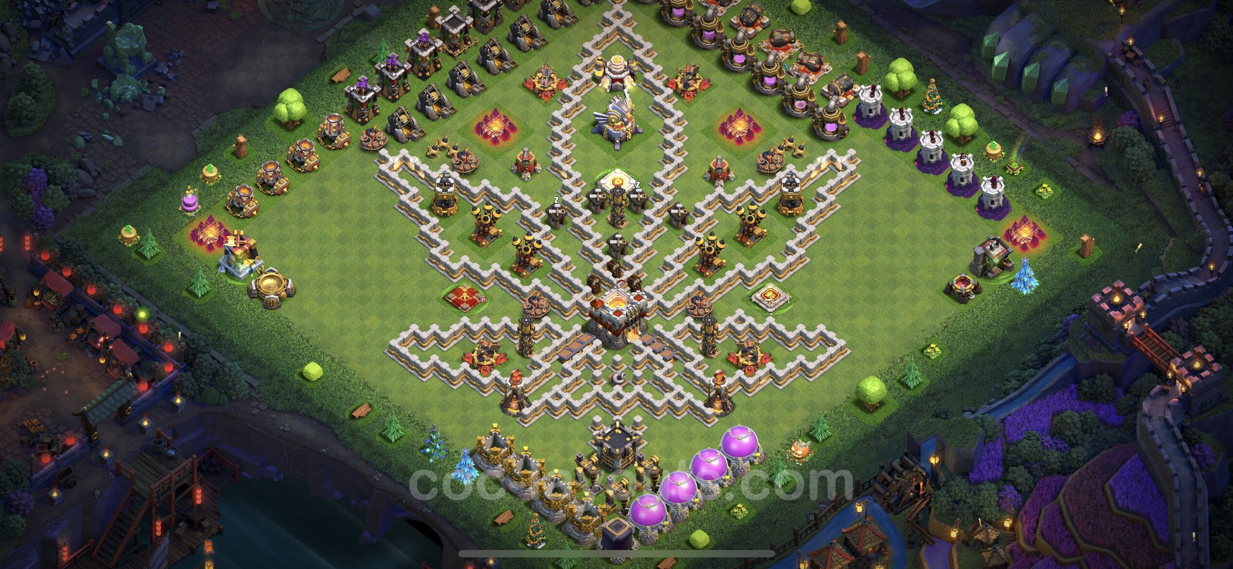 TH11 Trophy Layout 3 -  base layout with copy link for Clash of Clans 2026