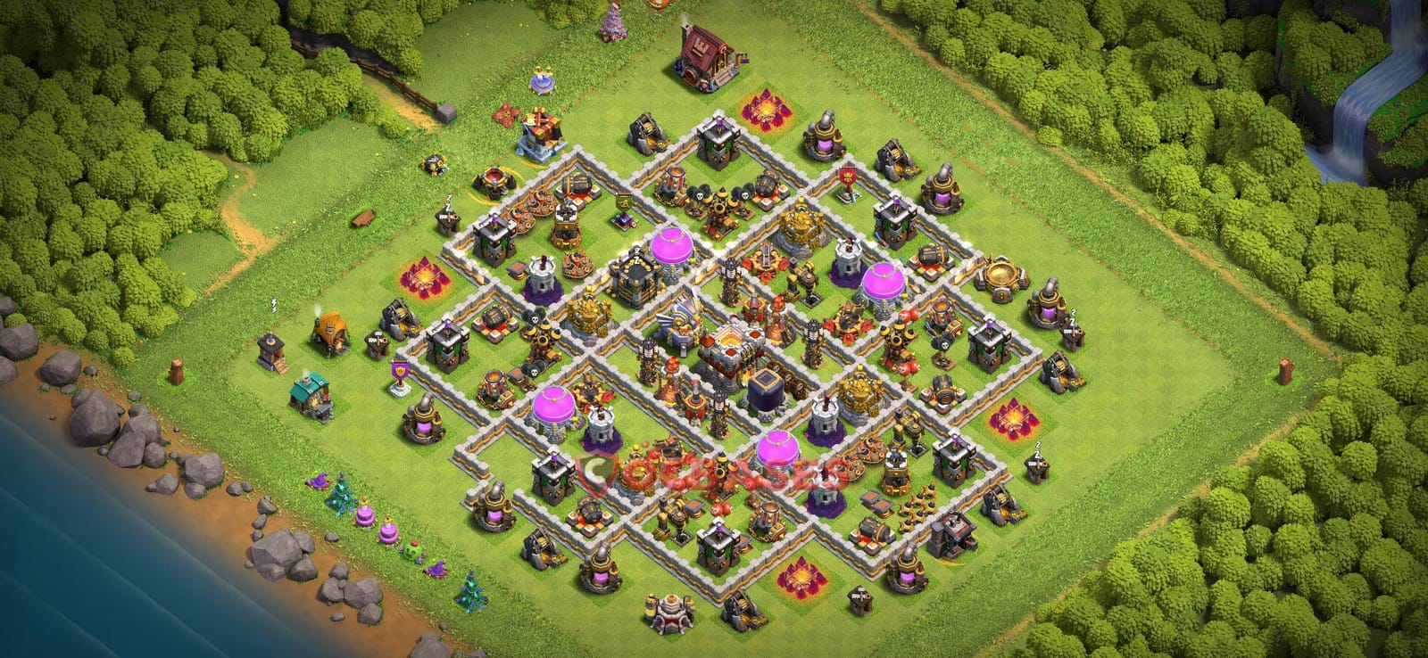 TH11 War Layout 15 -  base layout with copy link