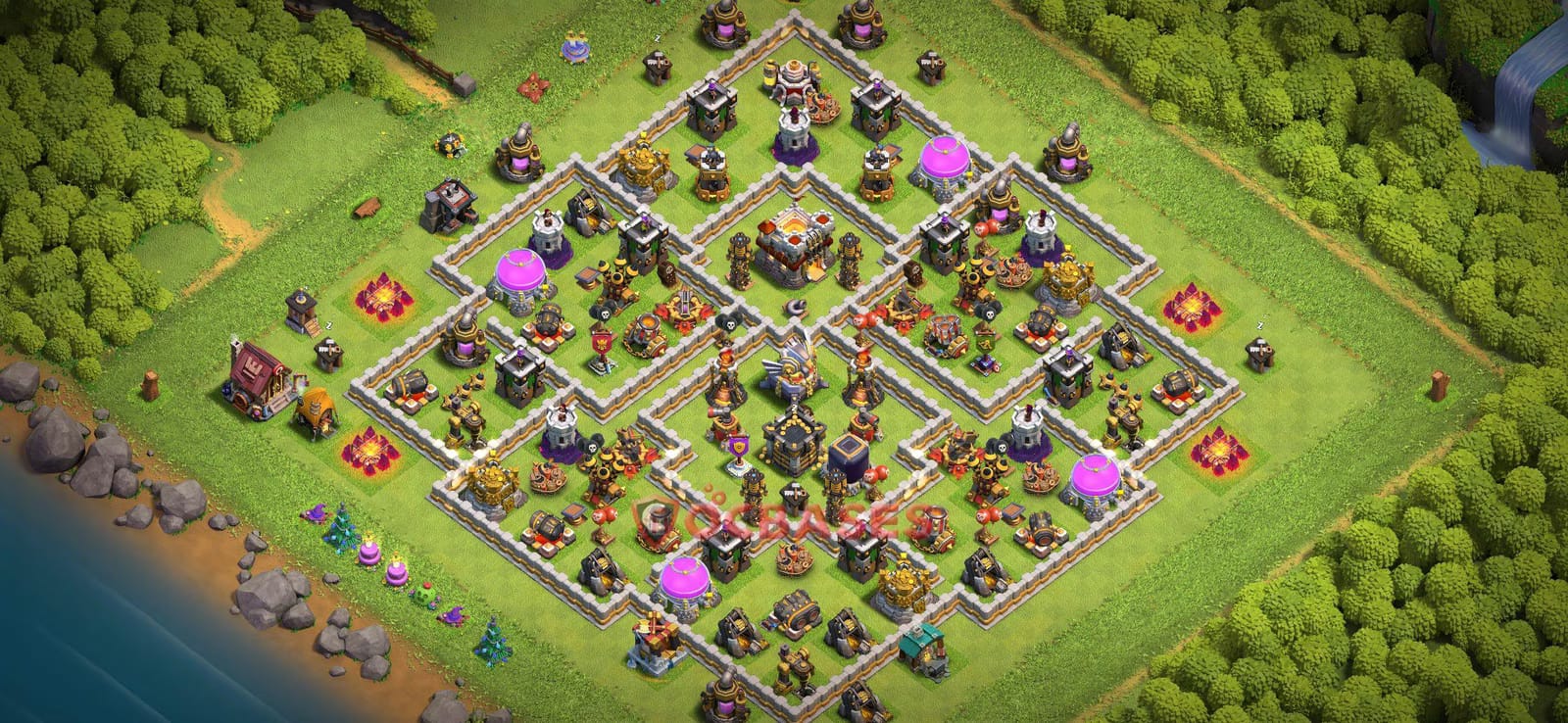 TH11 War Layout 16 -  base layout with copy link
