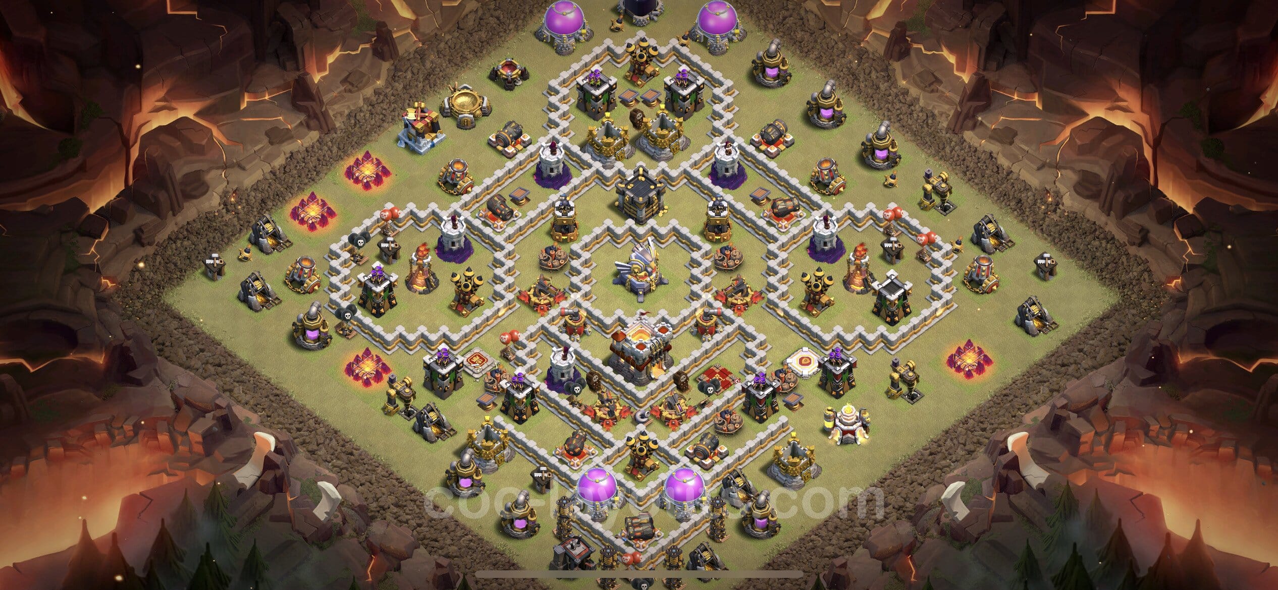 TH11 War Layout 28 -  base layout with copy link for Clash of Clans 2026