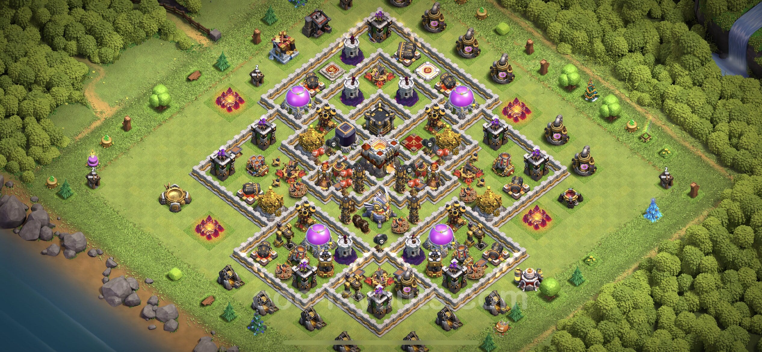 TH11 War Layout 29 -  base layout with copy link for Clash of Clans 2026