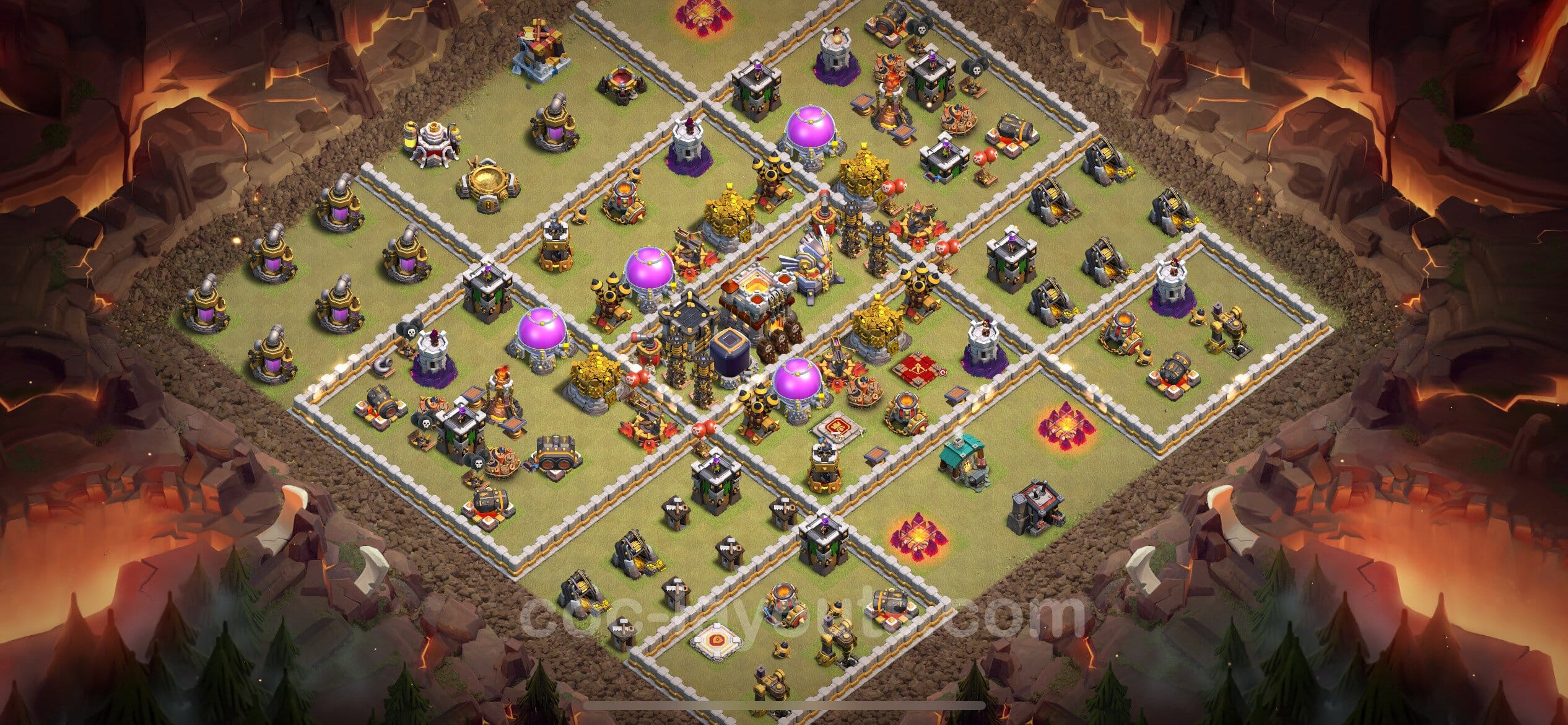 TH11 War Layout 32 -  base layout with copy link for Clash of Clans 2026