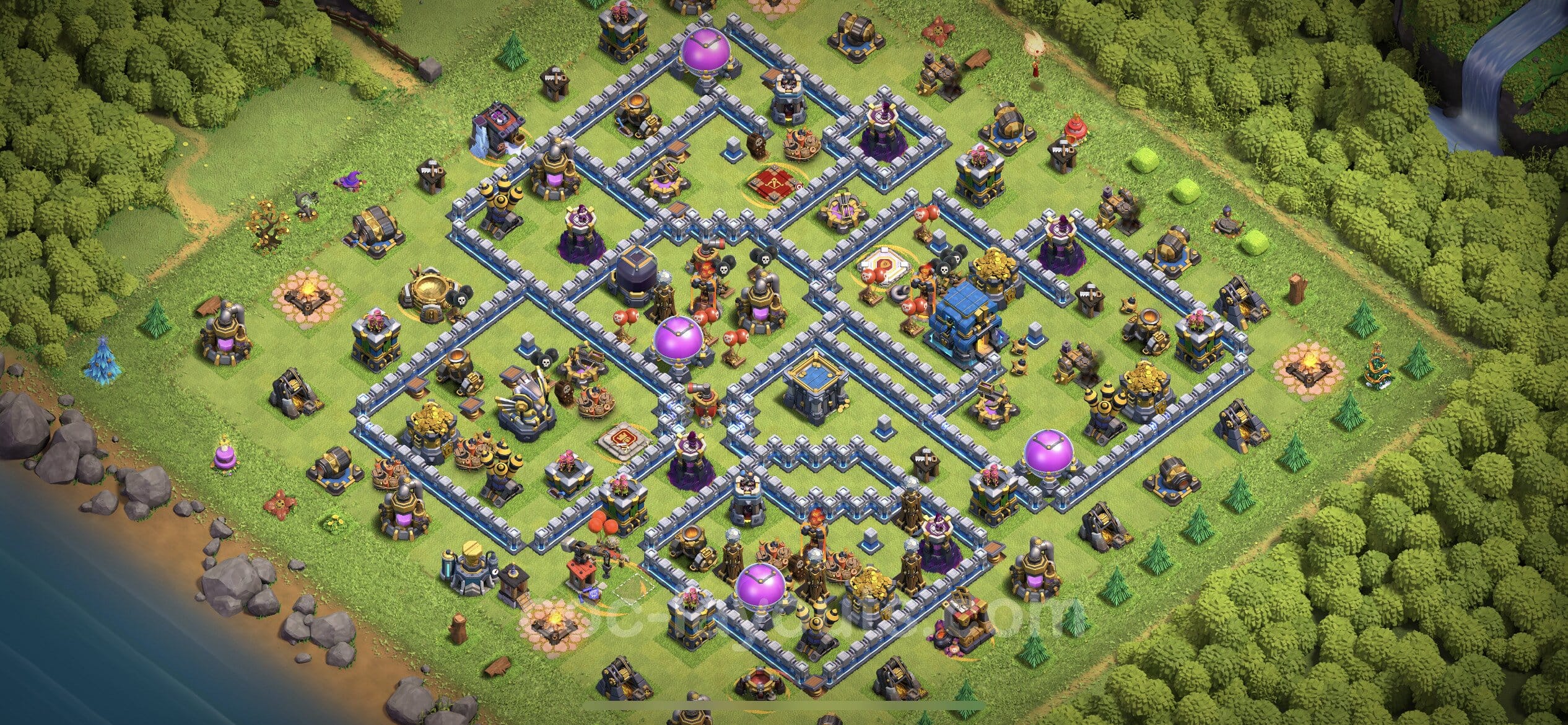 TH12 War Layout 7 -  base layout with copy link for Clash of Clans 2026
