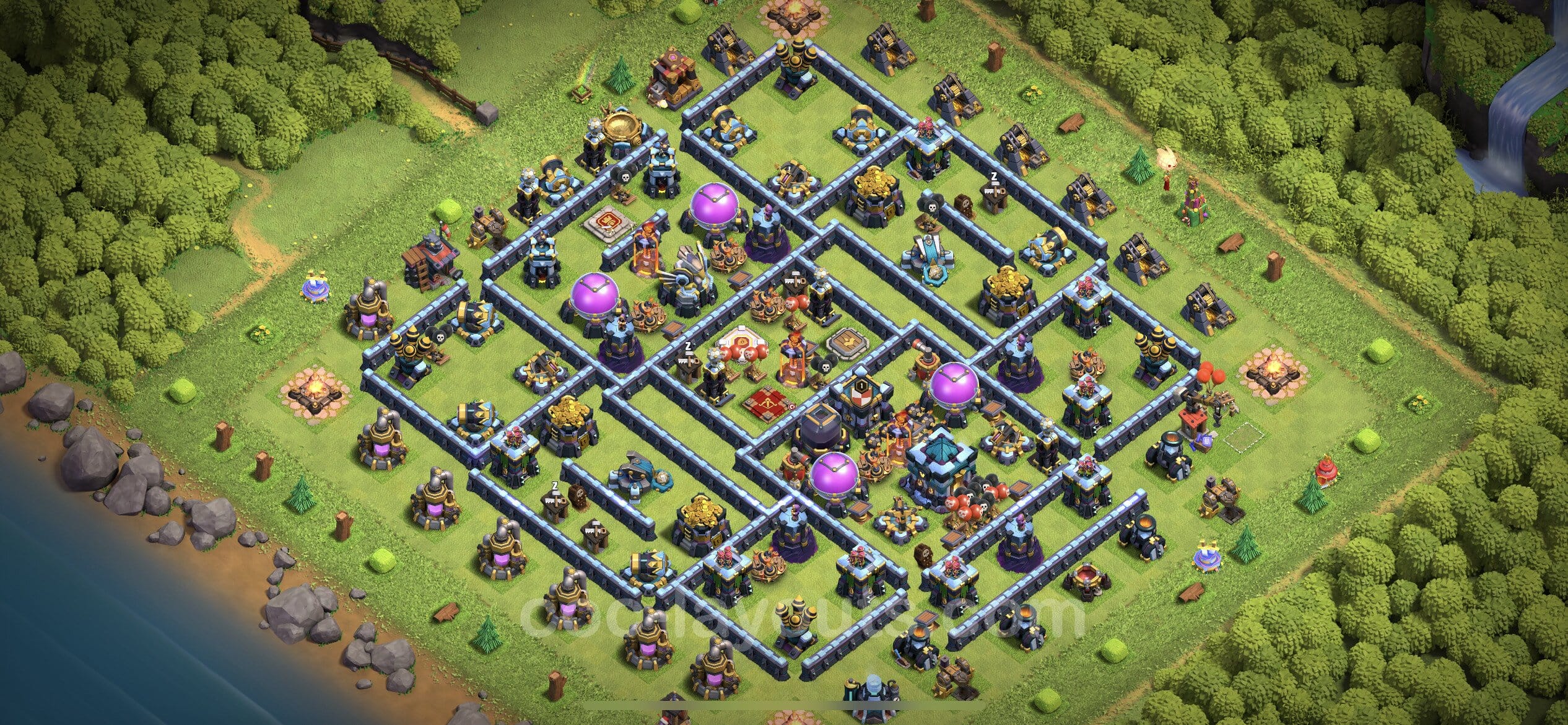 TH13 War Layout 1 -  base layout with copy link for Clash of Clans 2026