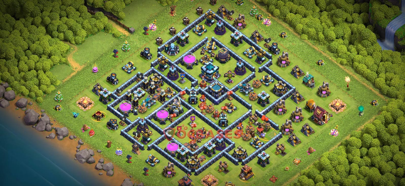 TH13 War Layout 35 -  base layout with copy link for Clash of Clans 2026