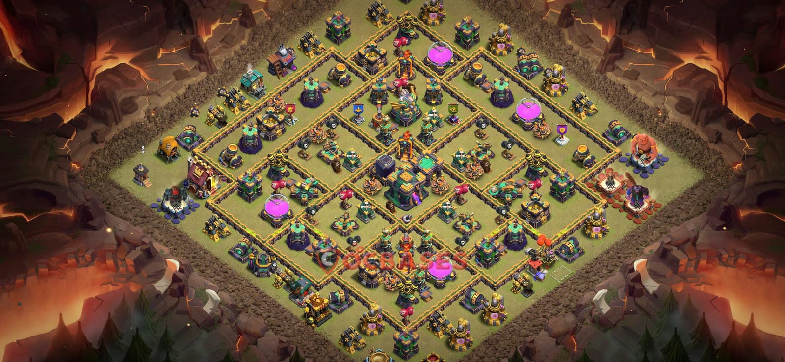 TH14 War Layout 10 -  base layout with copy link for Clash of Clans 2026