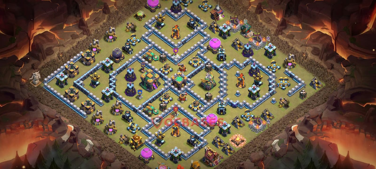 TH14 War Layout 30 -  base layout with copy link for Clash of Clans 2026