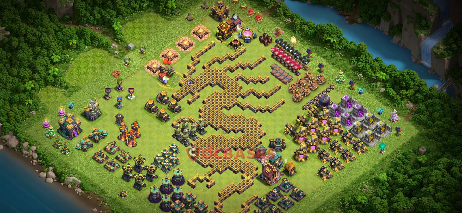 TH14 War Layout 34 -  base layout with copy link for Clash of Clans 2026