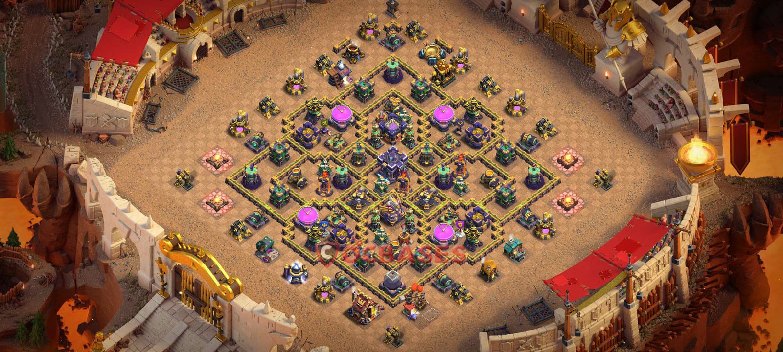 TH15 War Layout 21 - #symmetric base layout with copy link for Clash of Clans 2026