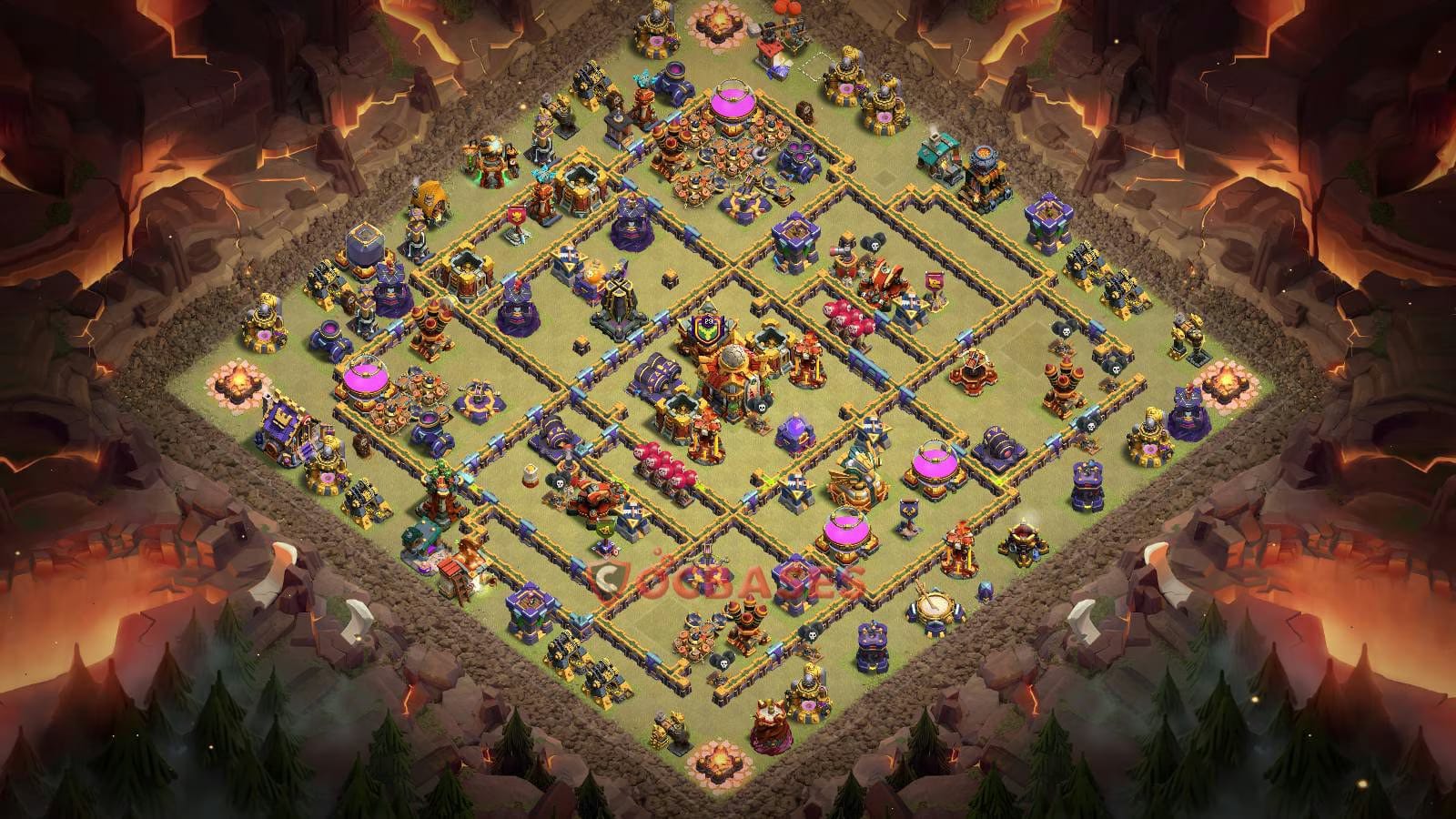 TH16 Cwl Layout 16 - cwl, anti root rider base layout with copy link for Clash of Clans 2026