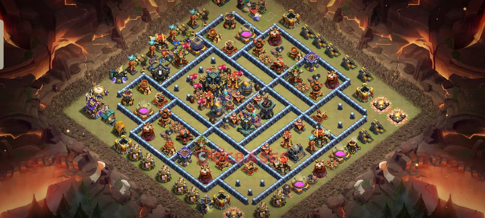 TH17 War Layout 15 -  base layout with copy link