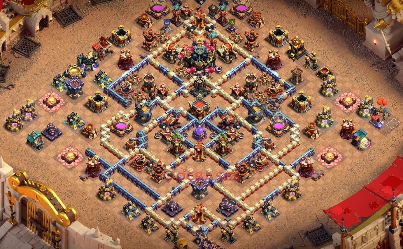 TH17 War Layout 35 -  base layout with copy link