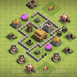 TH3 Defense Layout 8 - Defense, Beginner base layout with copy link for Clash of Clans 2026