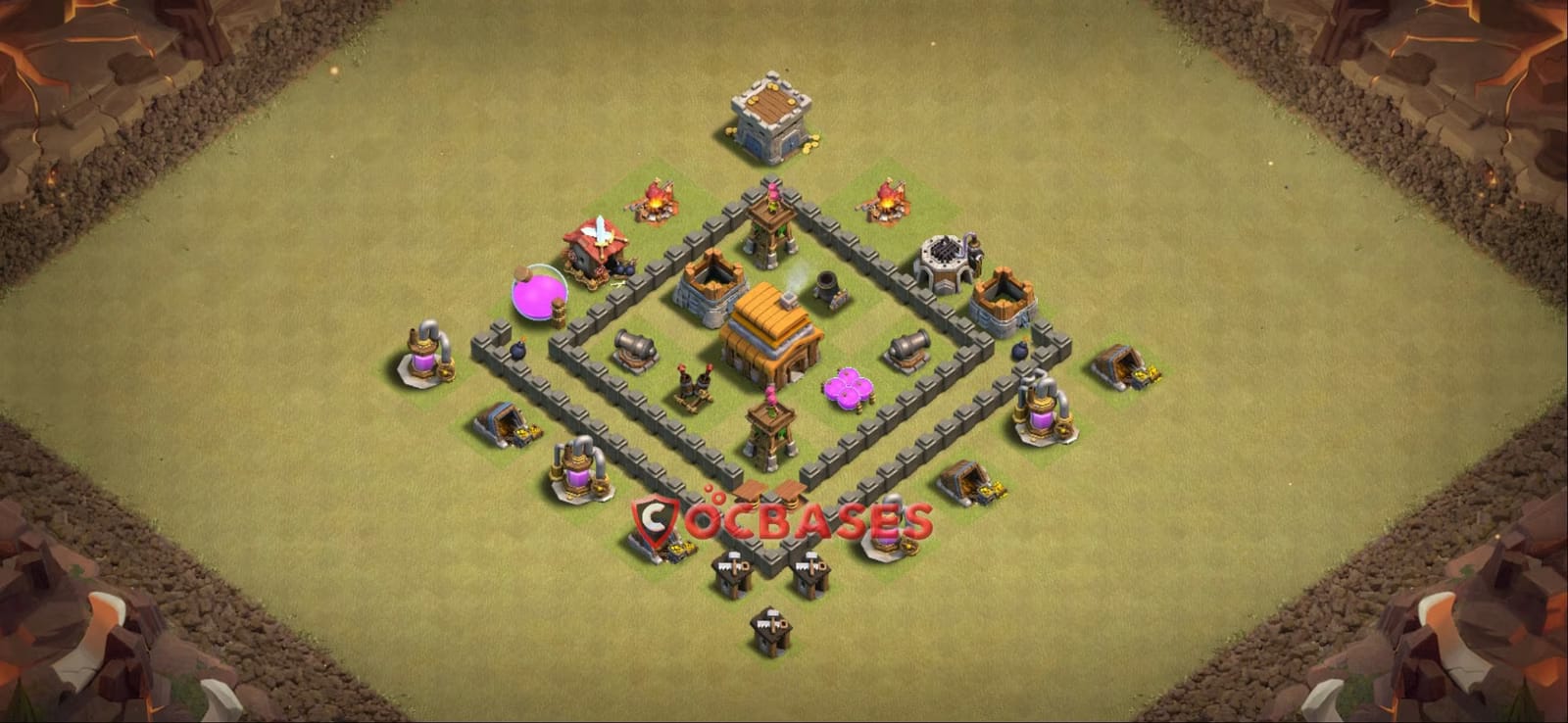 TH4 Cwl Layout 36 - #cwl, #anti 3 stars base layout with copy link for Clash of Clans 2026