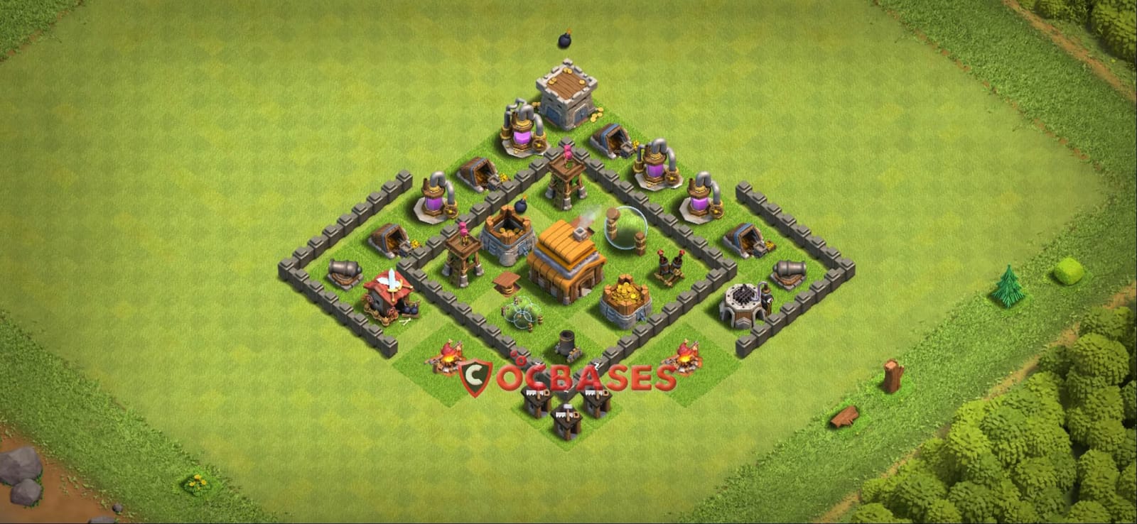 TH4 Hybrid Layout 21 - #anti 3 stars, #hybrid base layout with copy link for Clash of Clans 2026
