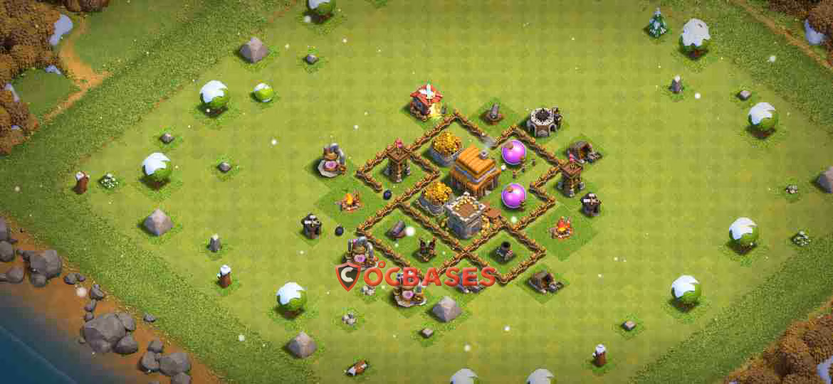TH4 Hybrid Layout 35 - anti 3 stars, #hybrid base layout with copy link for Clash of Clans 2026