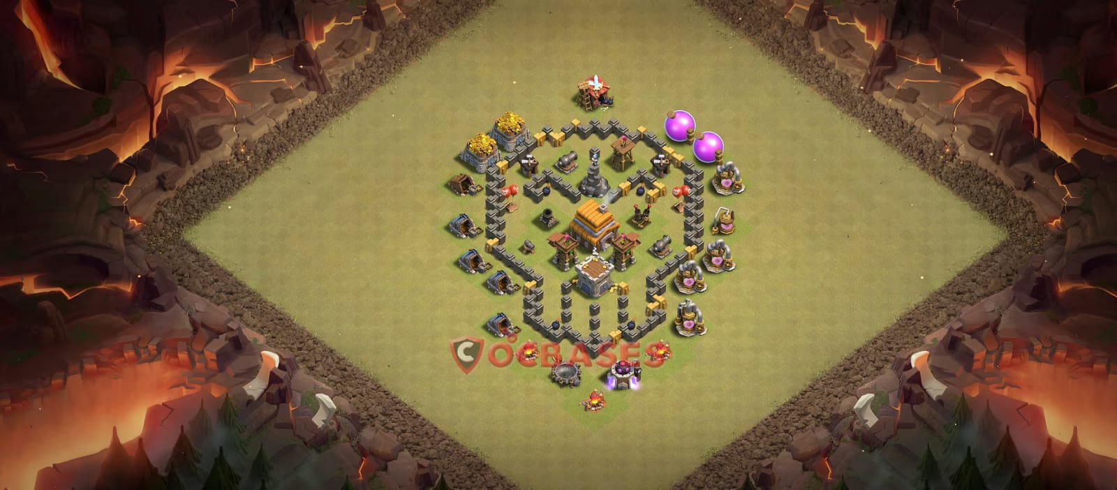 TH5 War Layout 9 -  base layout with copy link for Clash of Clans 2026