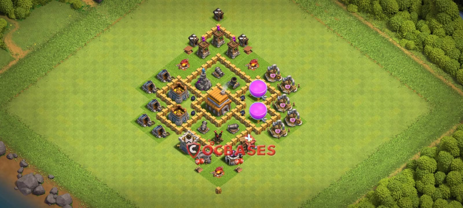 TH5 War Layout 21 -  base layout with copy link for Clash of Clans 2026