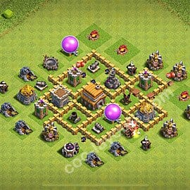 TH5 War Layout 20 -  base layout with copy link for Clash of Clans 2026
