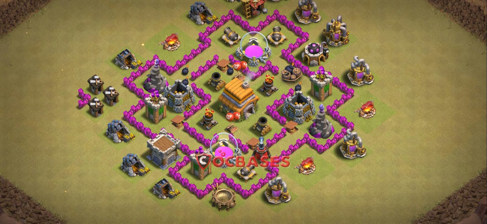 TH6 War Layout 31 - war, #symmetric base layout with copy link for Clash of Clans 2026
