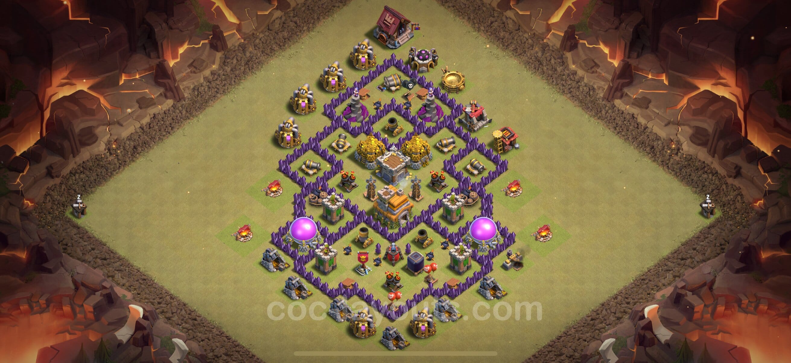 TH7 Farming Layout 32 -  base layout with copy link for Clash of Clans 2026