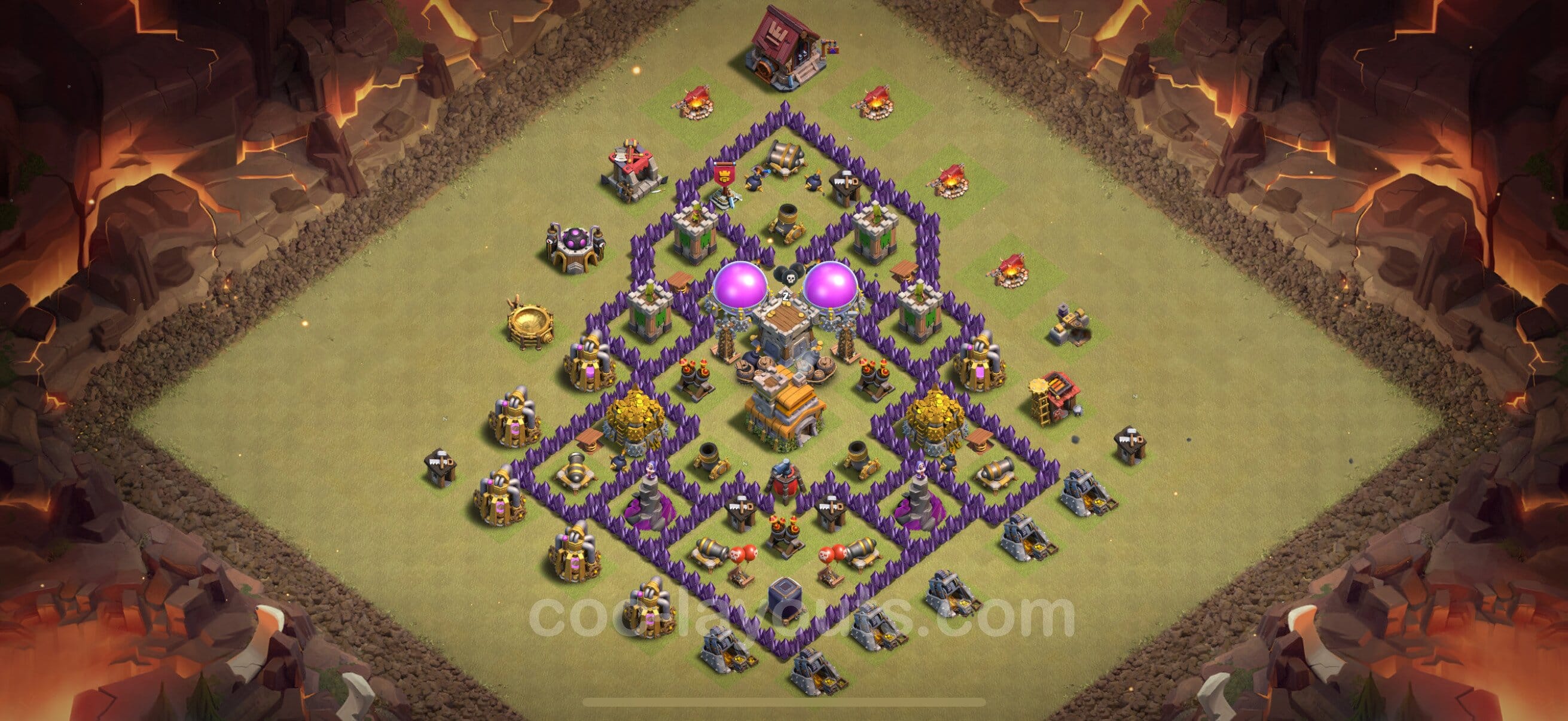 TH7 Fun Layout 10 -  base layout with copy link for Clash of Clans 2026