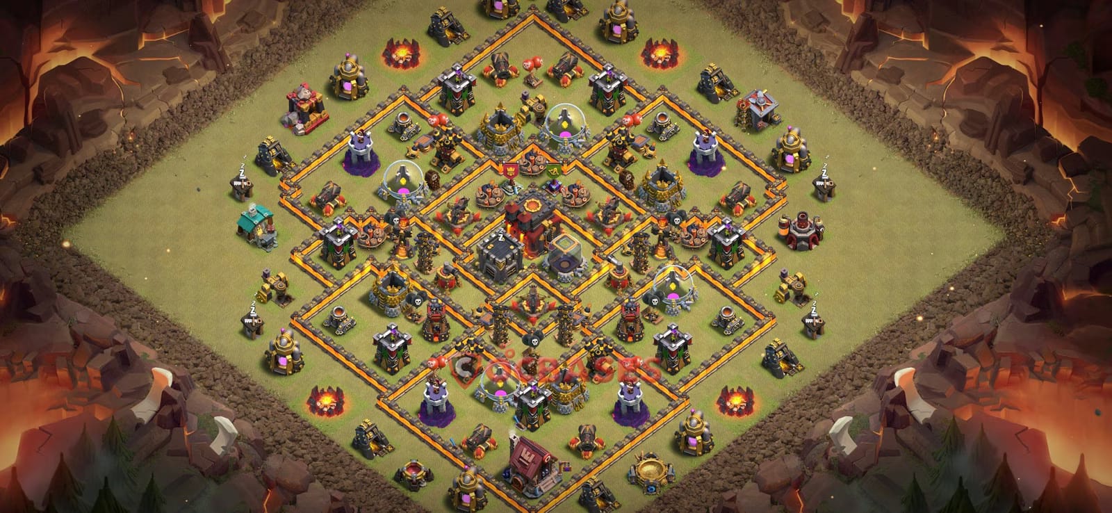 TH10 War Layout 10 - base layout with copy link for Clash of Clans 2026