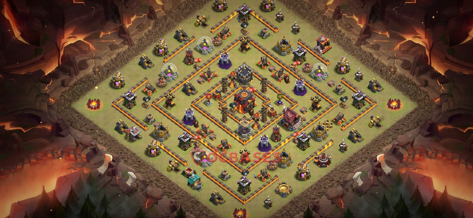 TH10 War Layout 15 - base layout with copy link for Clash of Clans 2026