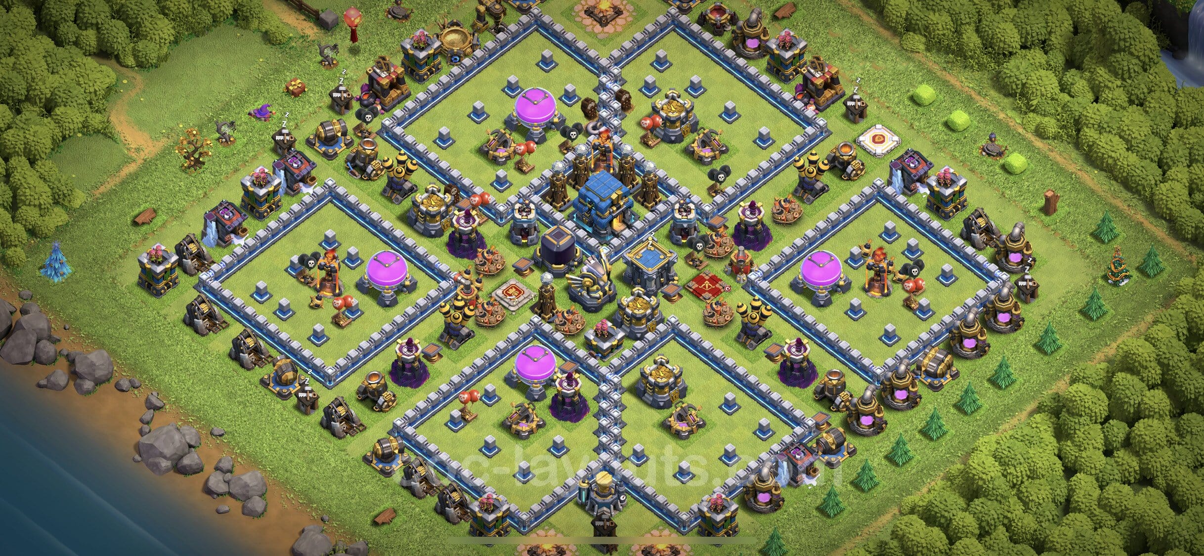 TH12 Farming Layout 24 - base layout with copy link for Clash of Clans 2026