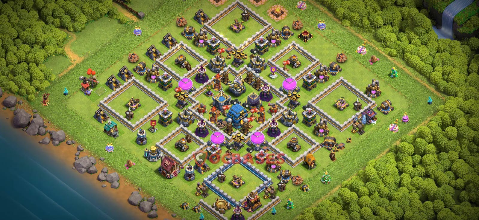 TH12 War Layout 10 - base layout with copy link for Clash of Clans 2026