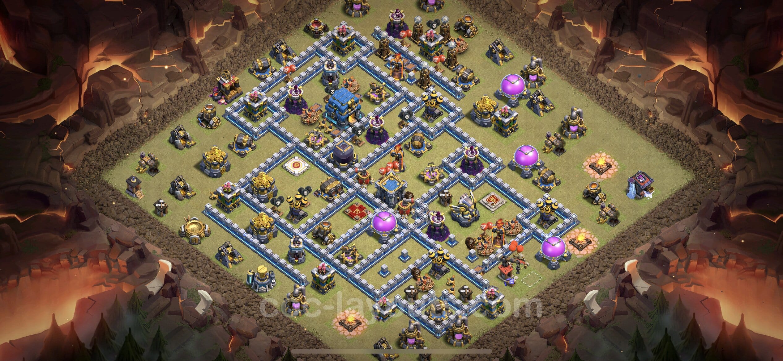 TH12 War Layout 12 - base layout with copy link for Clash of Clans 2026