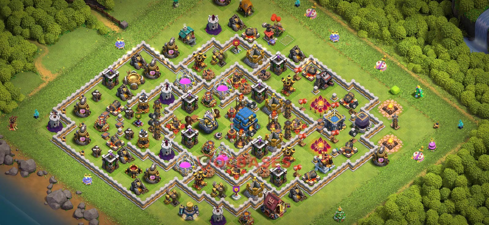 TH12 War Layout 15 - base layout with copy link for Clash of Clans 2026
