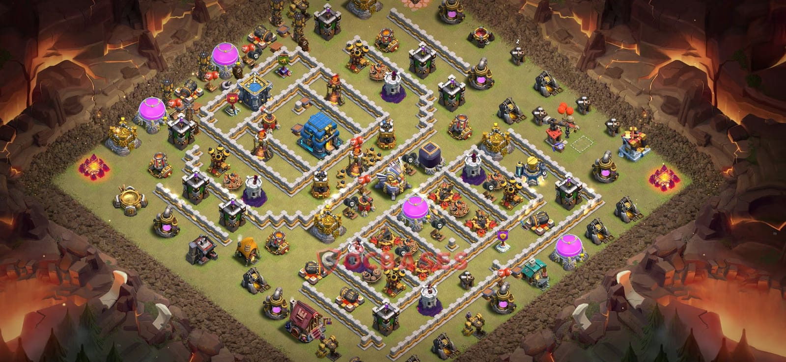 TH12 War Layout 16 - base layout with copy link for Clash of Clans 2026