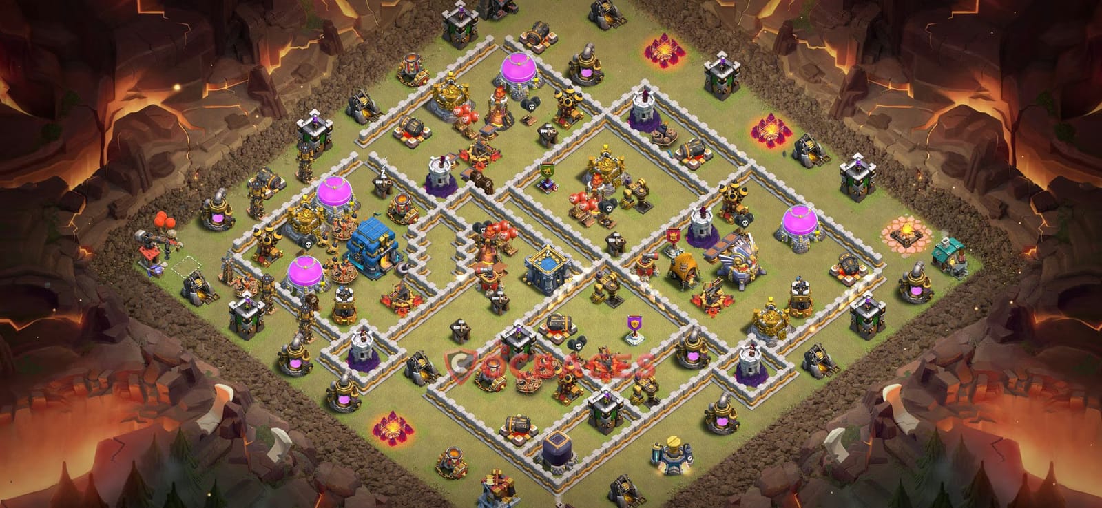 TH12 War Layout 17 - base layout with copy link for Clash of Clans 2026