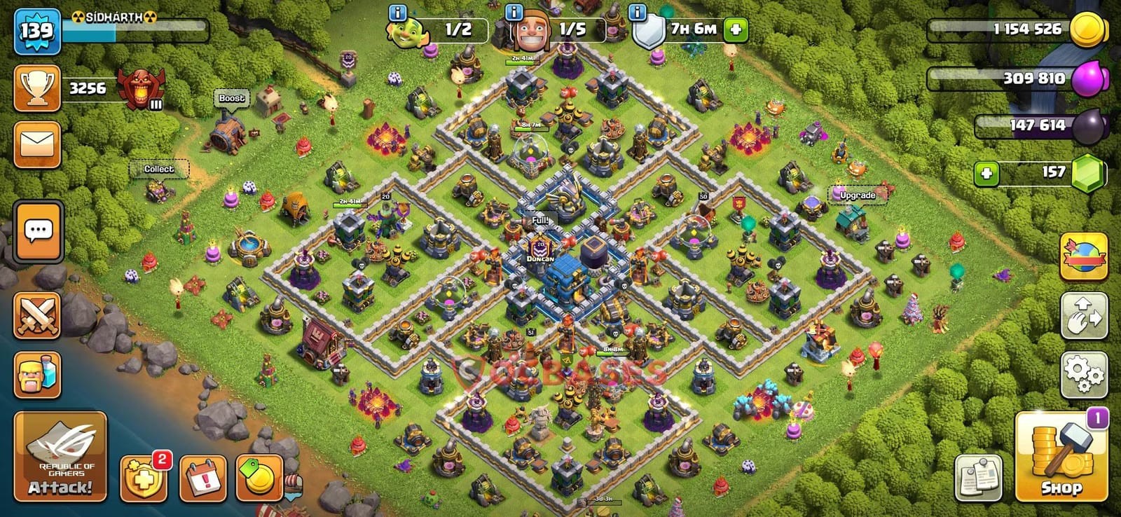 TH12 War Layout 35 - #symmetric base layout with copy link for Clash of Clans 2026
