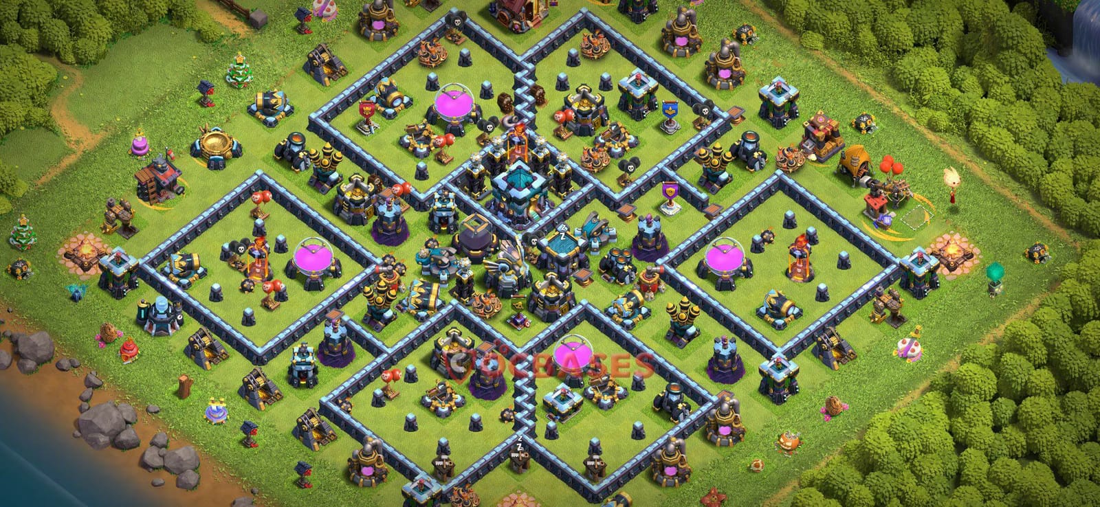 TH13 War Layout 34 - base layout with copy link
