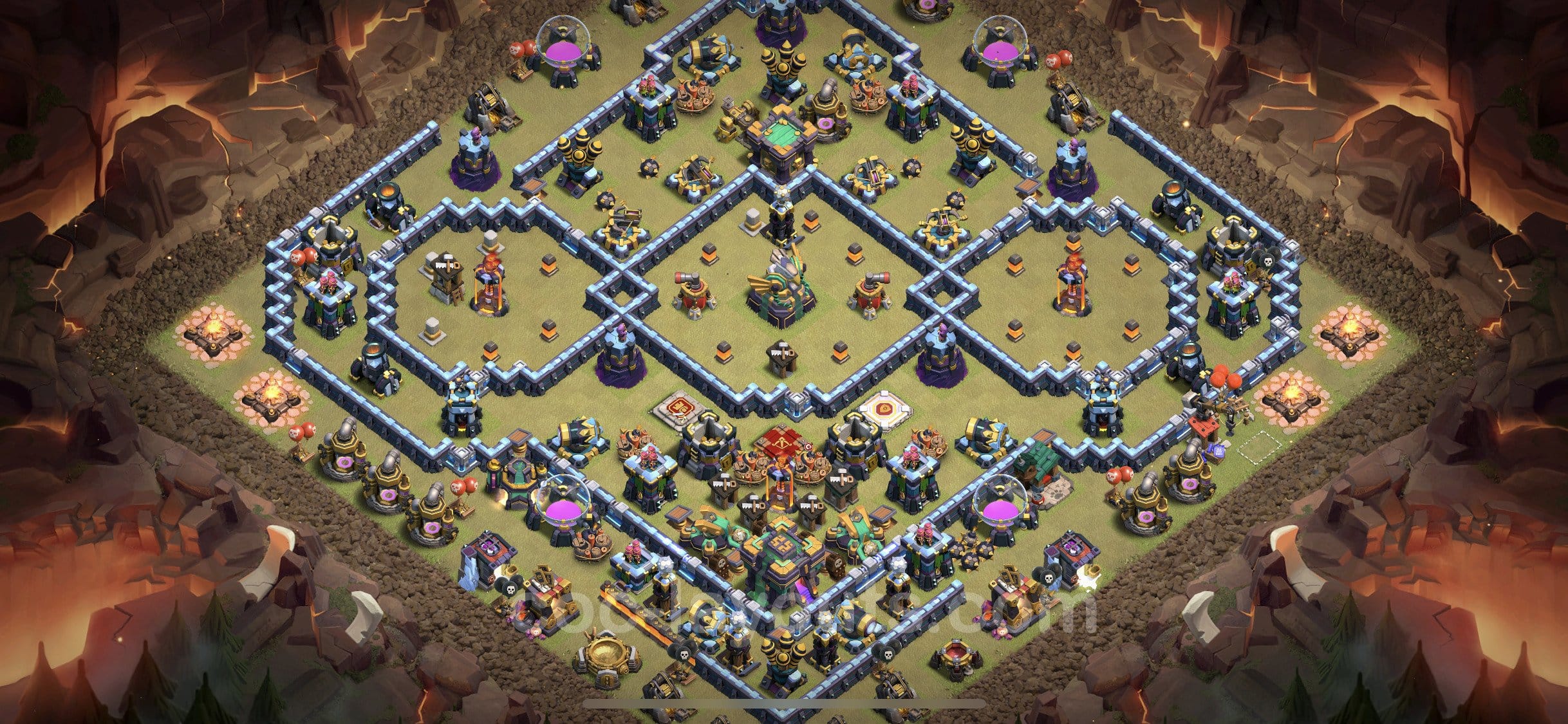 TH14 Trophy Layout 7 - base layout with copy link for Clash of Clans 2026