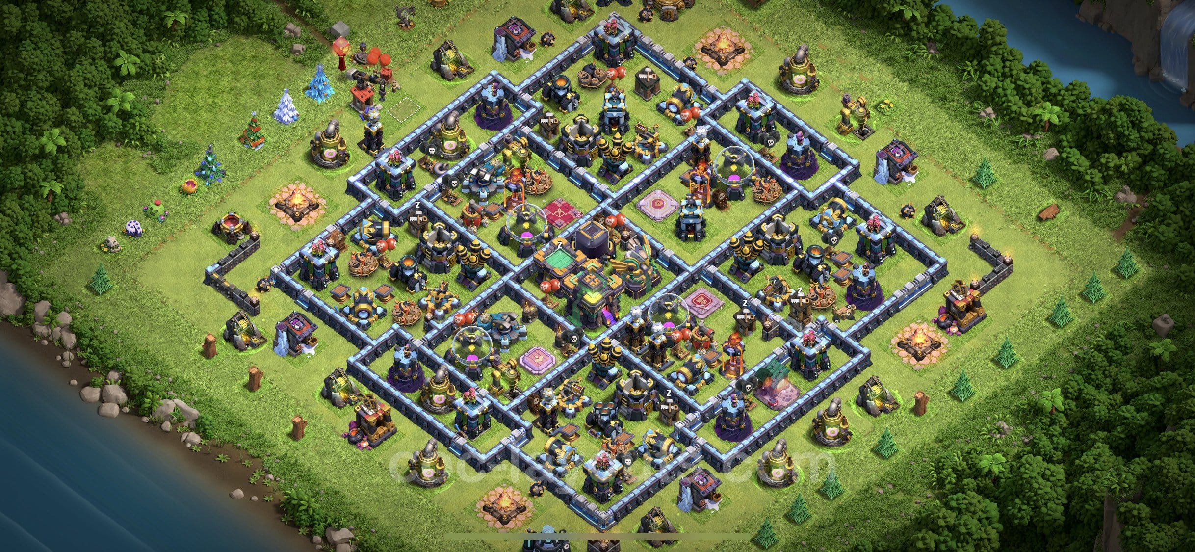 TH14 Trophy Layout 8 - base layout with copy link for Clash of Clans 2026