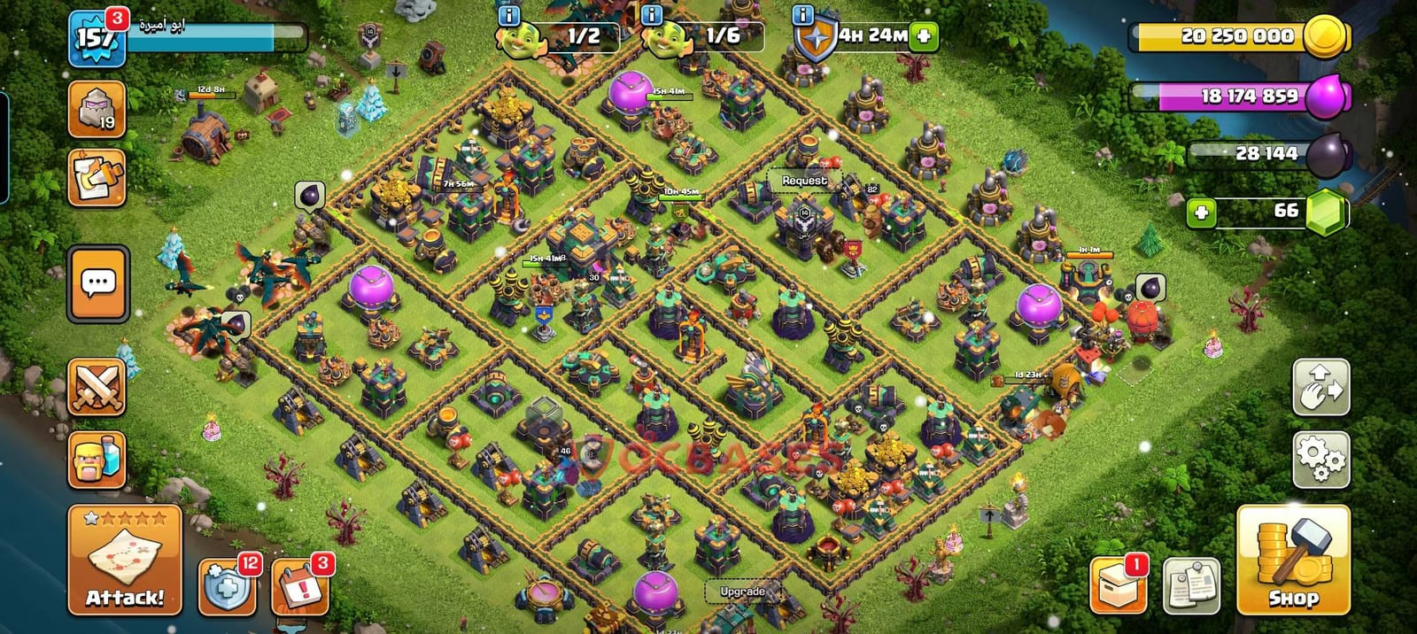 TH14 War Layout 5 - base layout with copy link for Clash of Clans 2026