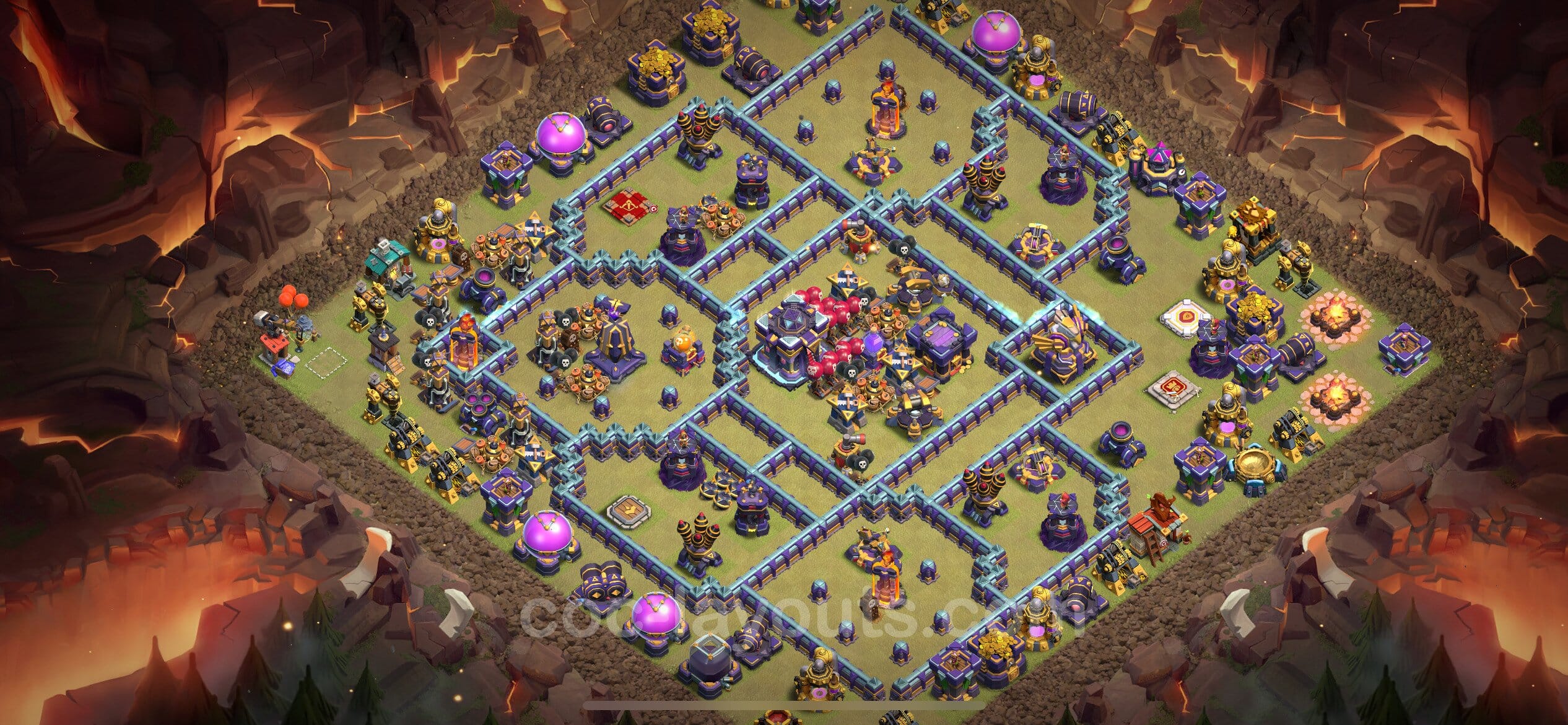 TH15 Trophy Layout 5 - base layout with copy link for Clash of Clans 2026