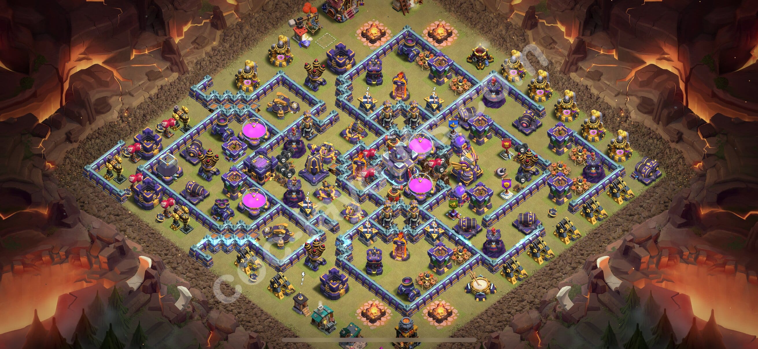 TH15 Trophy Layout 10 - base layout with copy link for Clash of Clans 2026