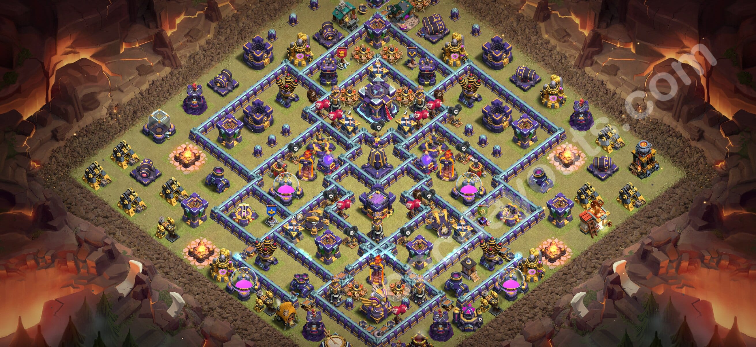 TH15 Trophy Layout 22 - base layout with copy link for Clash of Clans 2026