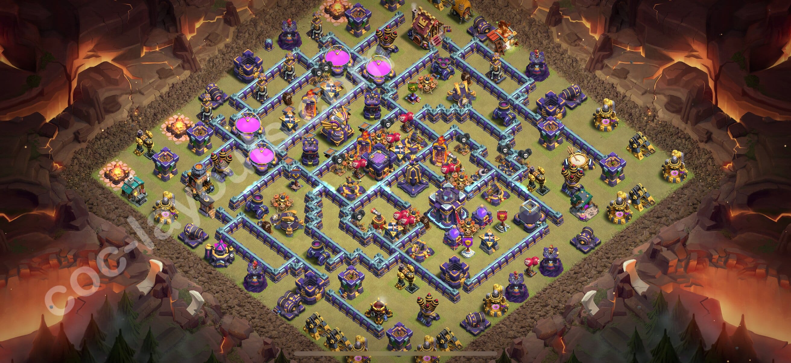 TH15 Trophy Layout 25 - base layout with copy link for Clash of Clans 2026