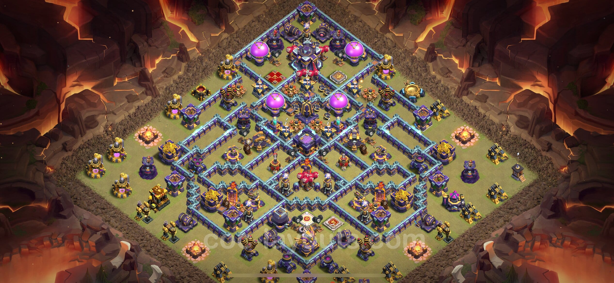TH15 Trophy Layout 28 - base layout with copy link for Clash of Clans 2026